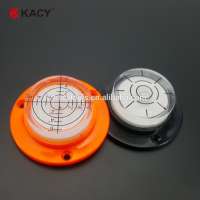 Decorative plastic acrylic circular Gradienter spirit level bubbles with screw mounted