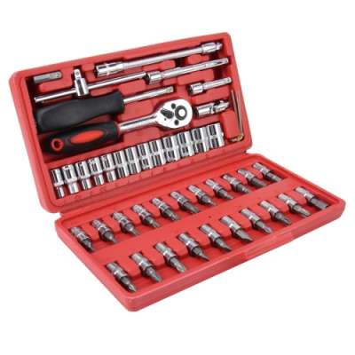 Wholesales Dropshipping 46 in 1 Car Repair swiss kraft Tool Socket Sets Combination Tool Wrench Set